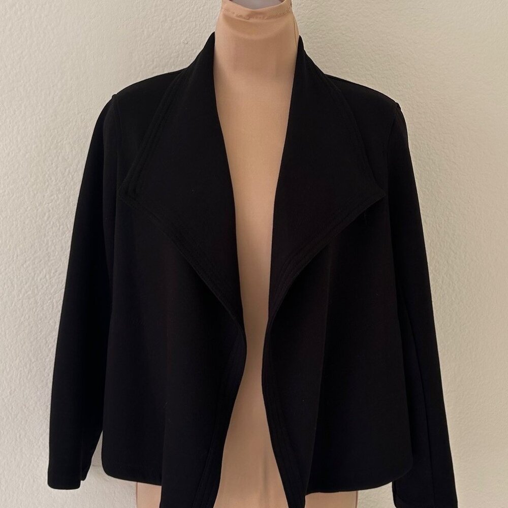 Max Studio Ponte Knit Collared Jacket/Topper EUC - image 3